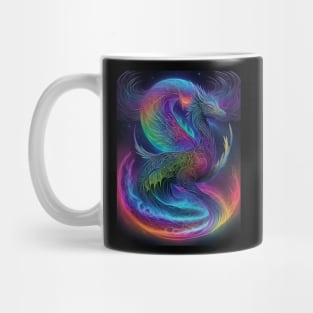 Mystical psychedelic dragon Mug
